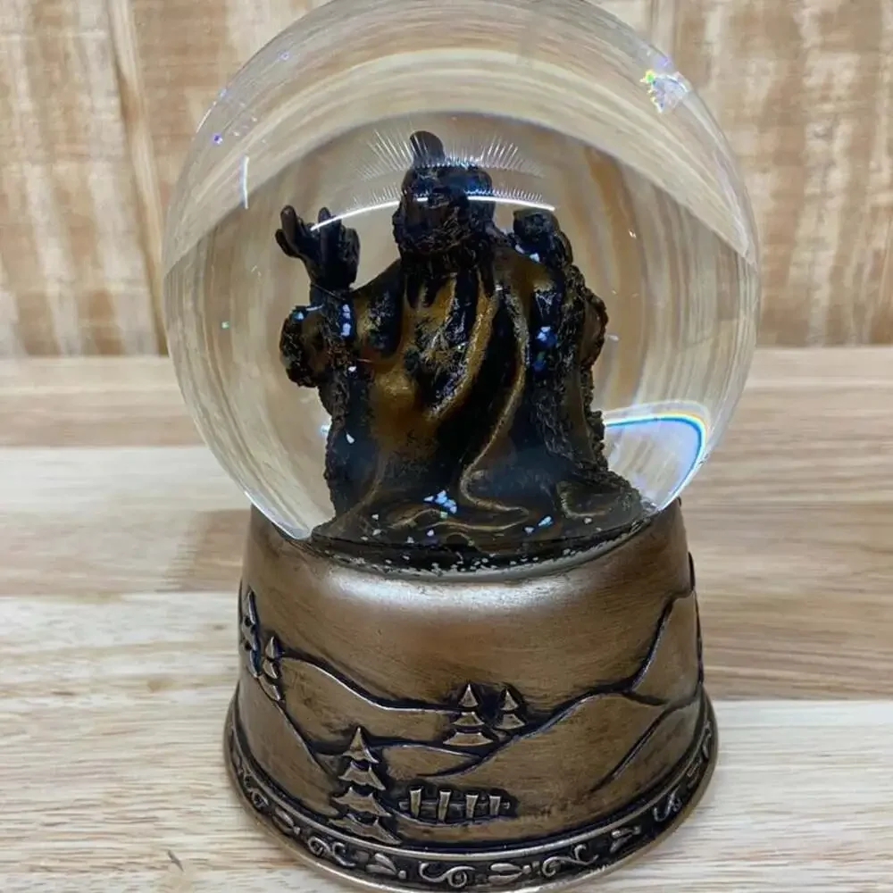 Vtg Target Christmas Snow Globe Musical Santa Reindeer 2007 (Clear Water Inside)